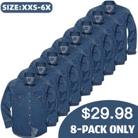 Washed Dark Indigo 8PK
